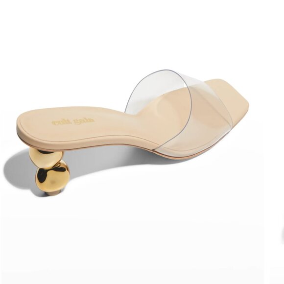 Cult Gaia Gigi Metallic Sphere-Heel Vinyl Sandals Size 41/Fits like a 10 - Picture 2 of 16